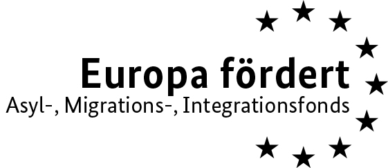 Logo: Europa fördert. Asyl-, Migrations-, Integrationsfonds